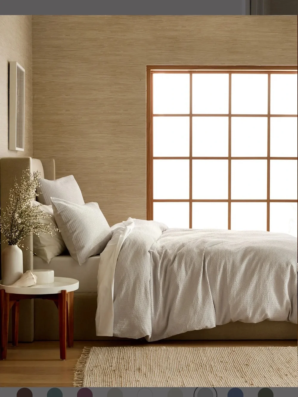 NWT Quince Organic Luxe Honeycomb Grey Duvet Cover!